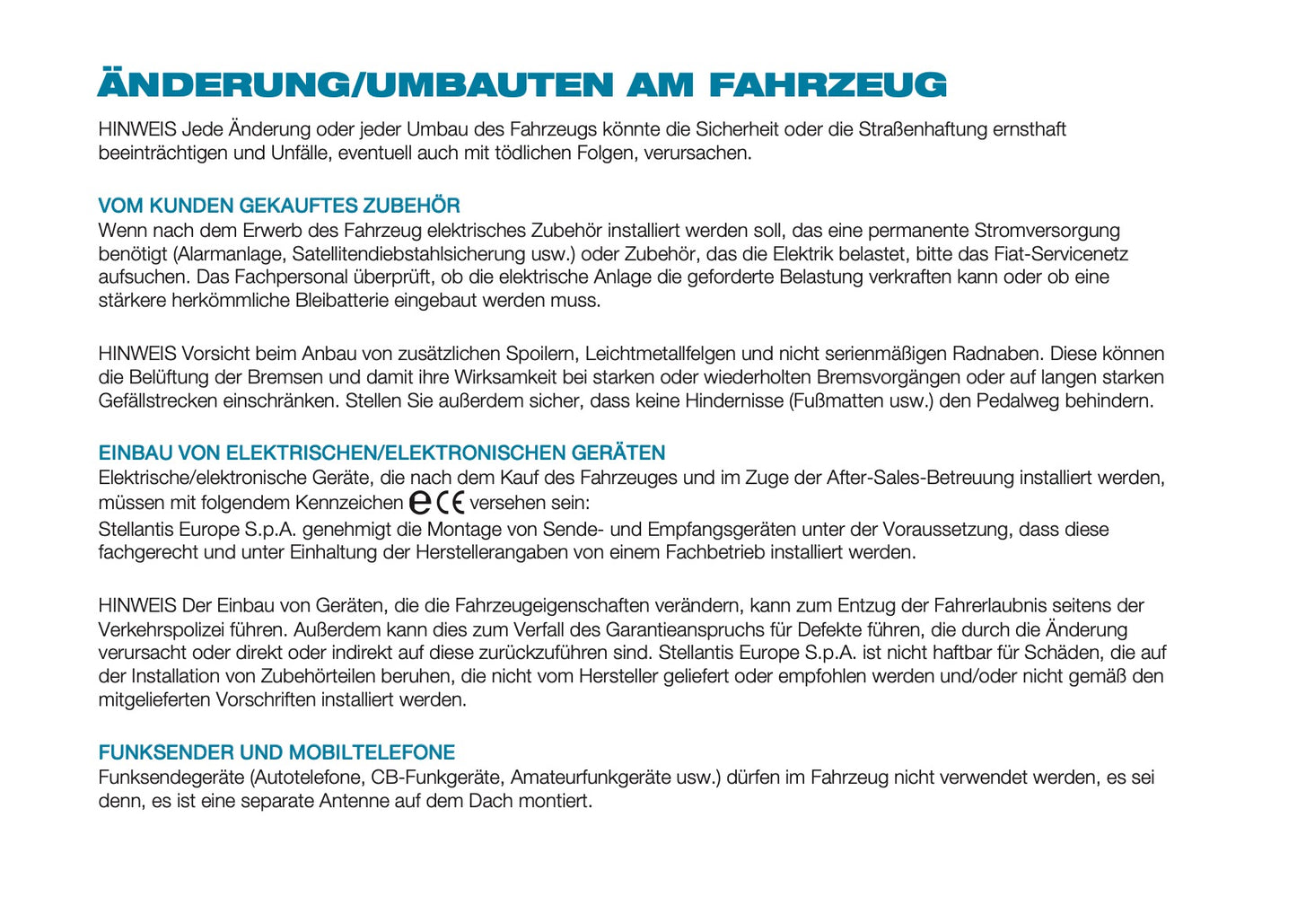 2026 Fiat 500 Owner's Manual | German