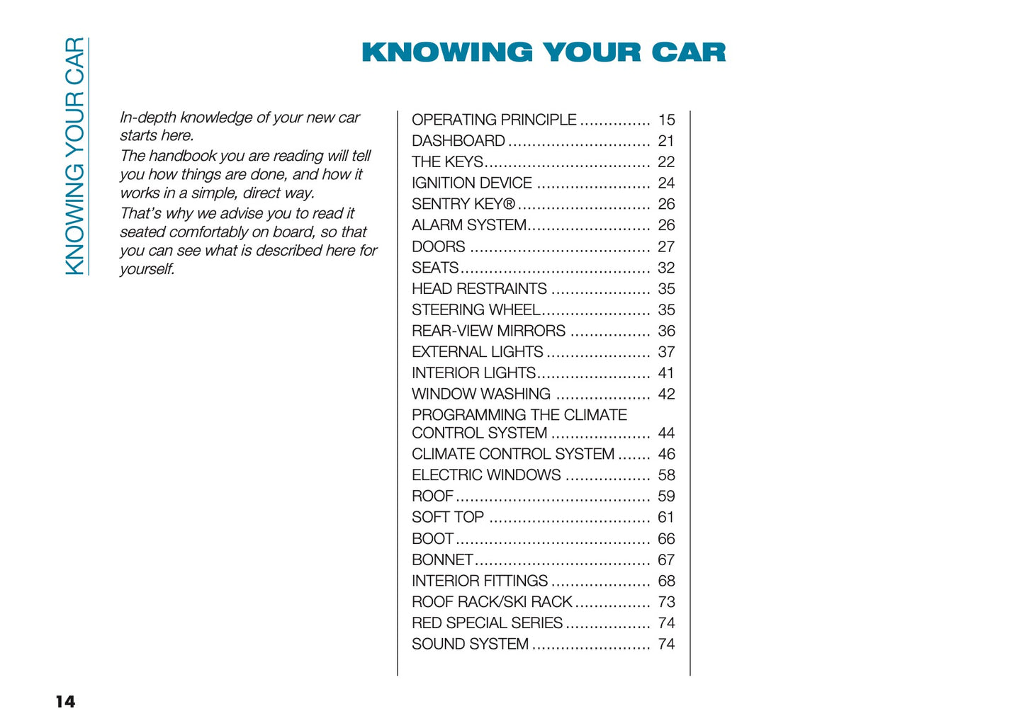 2022-2023 Fiat 500 Owner's Manual | English