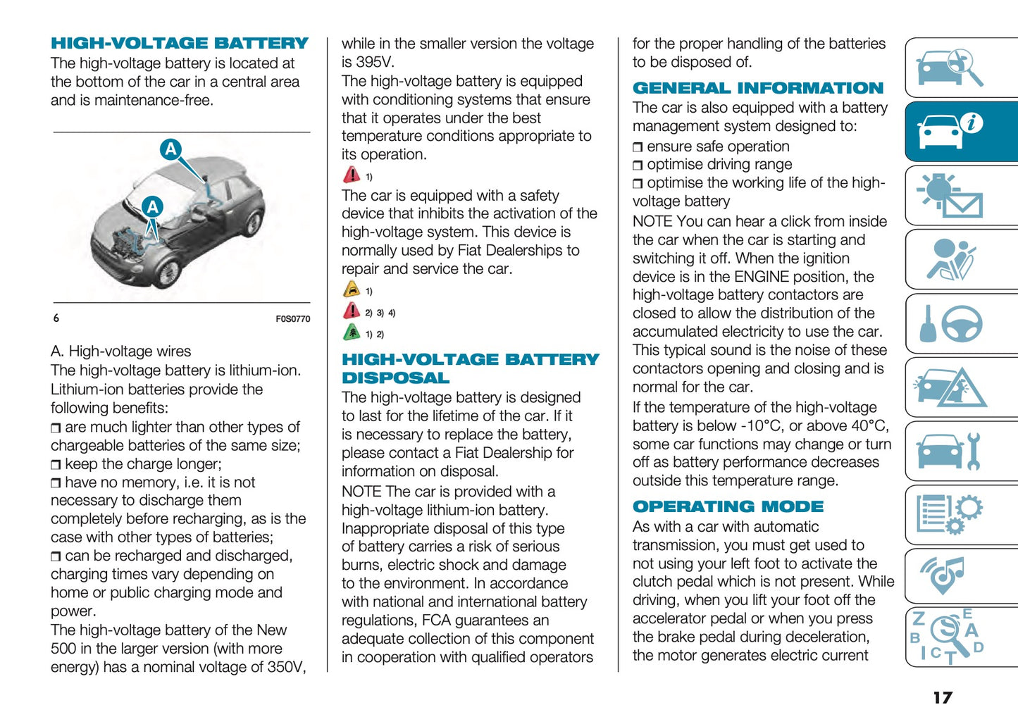 2022-2023 Fiat 500 Owner's Manual | English