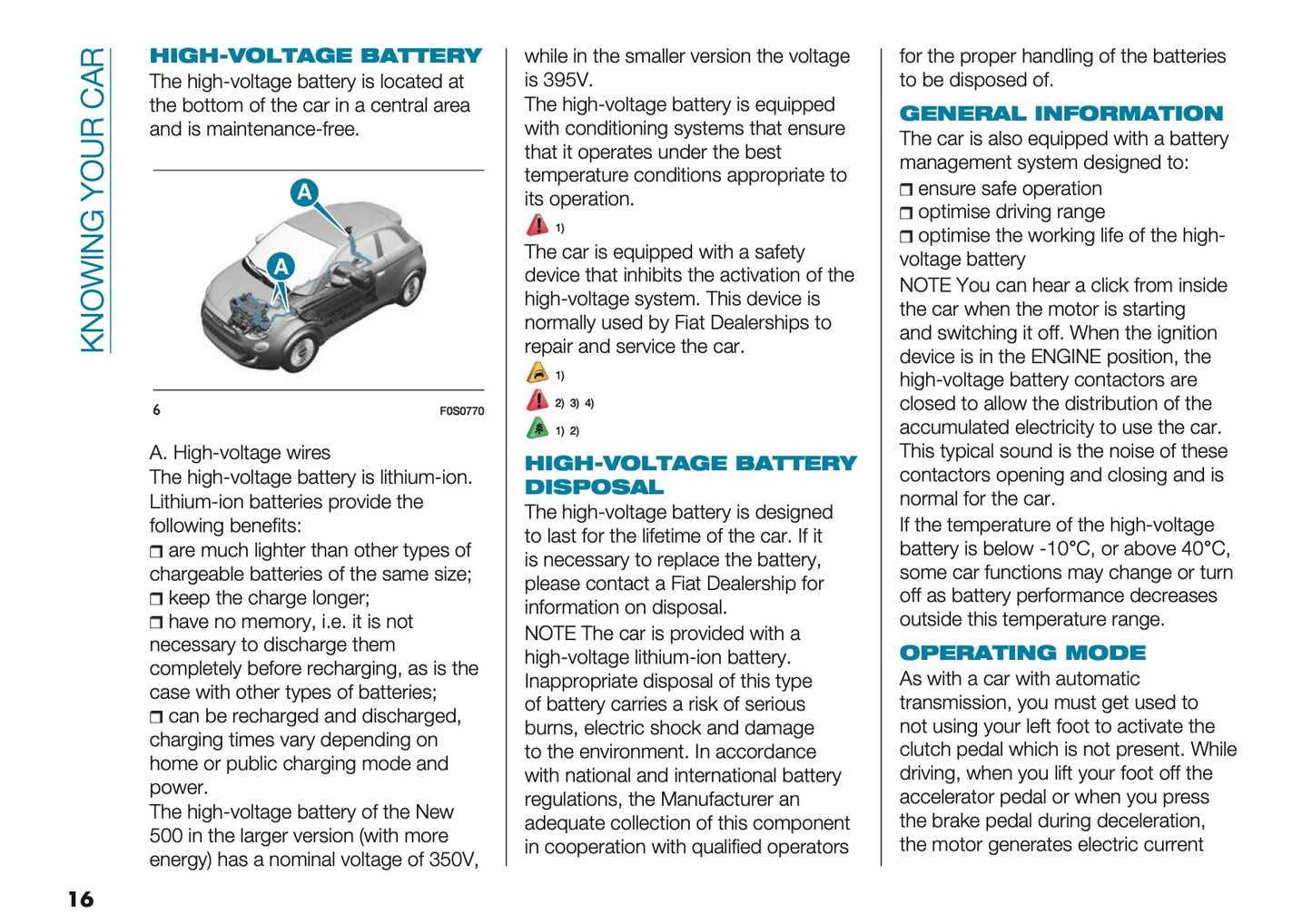 2025 Fiat 500e Owner's Manual | English