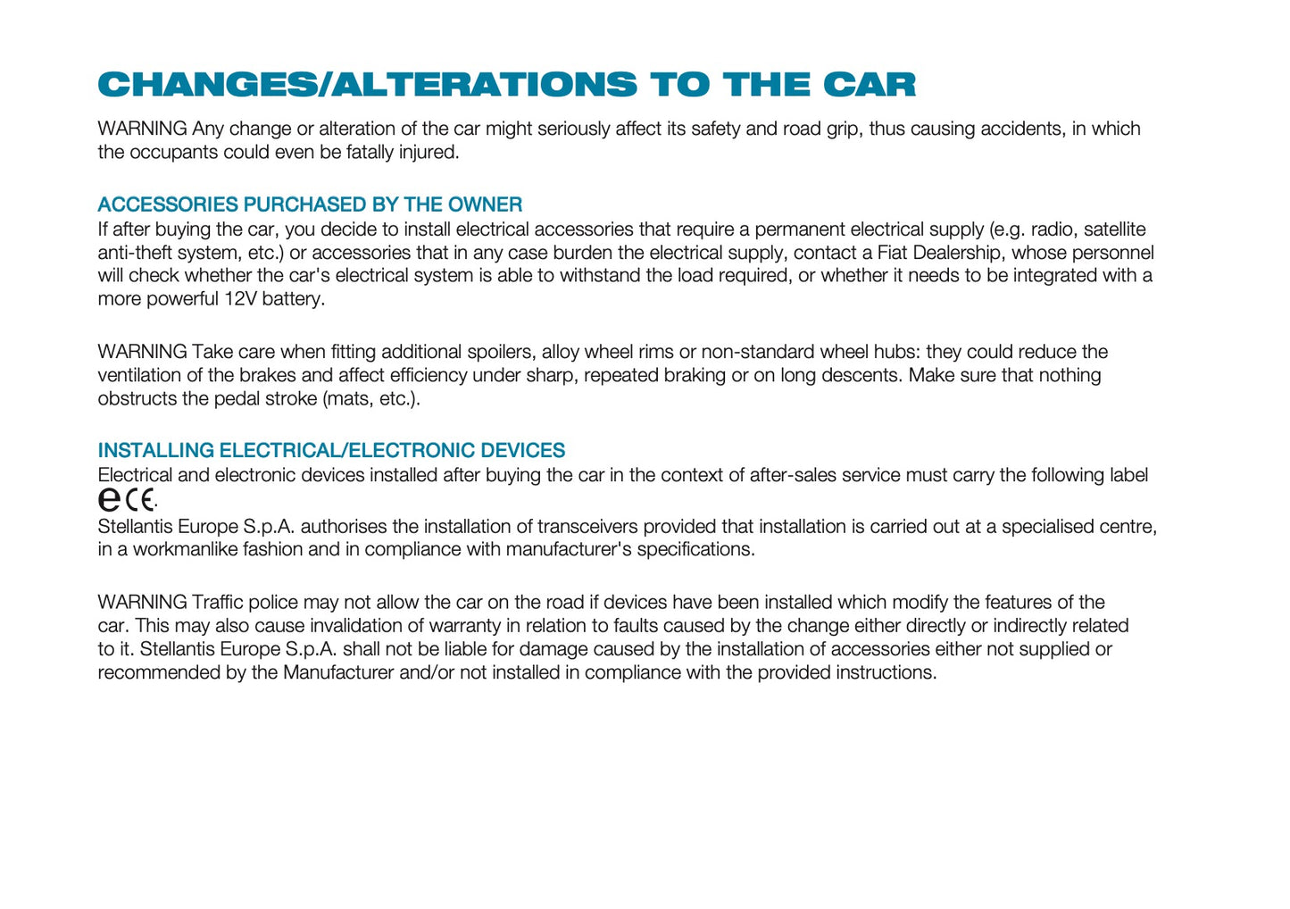 2025 Fiat 500e Owner's Manual | English
