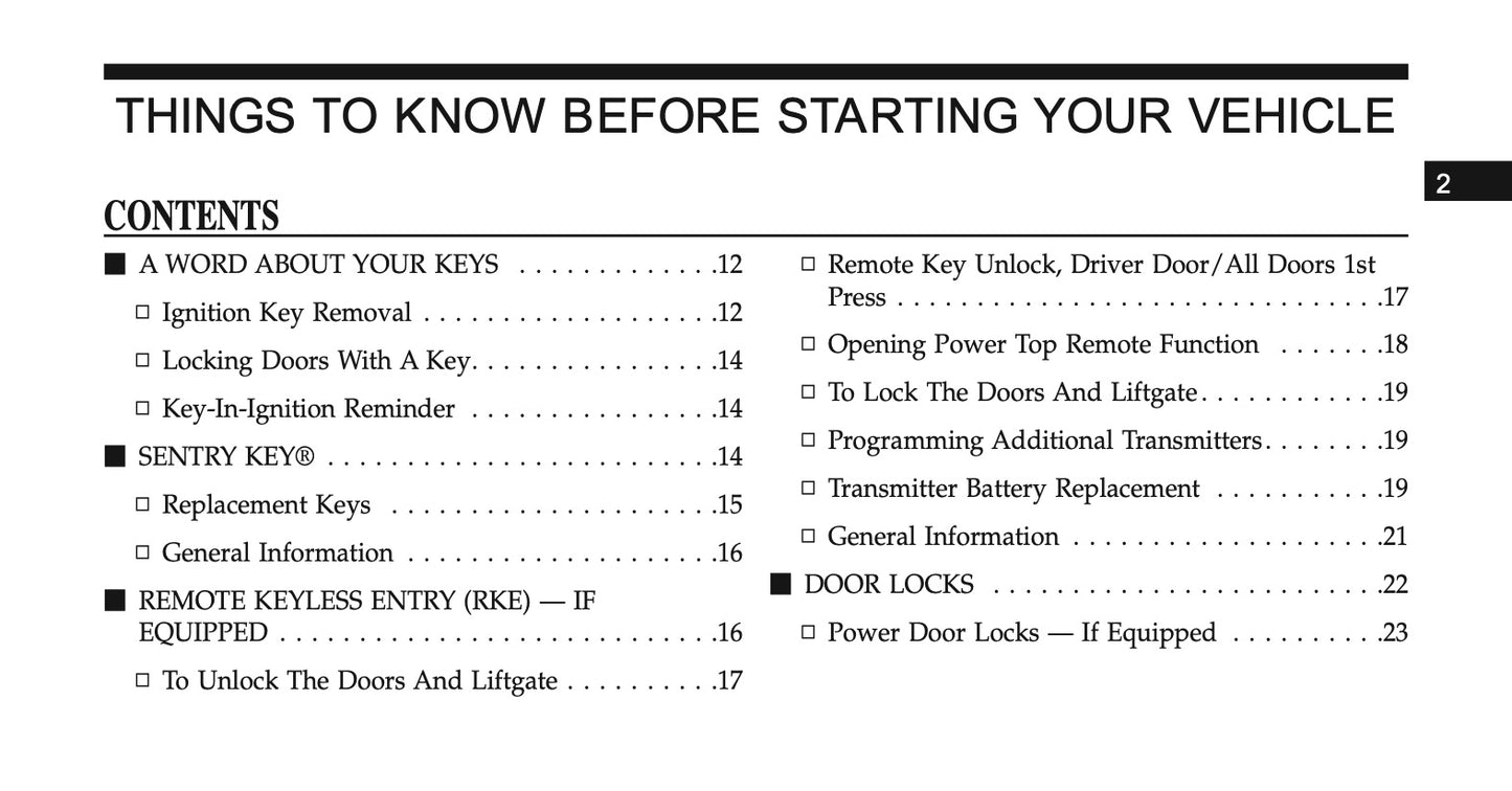 2014 Fiat 500/500C Owner's Manual | English US