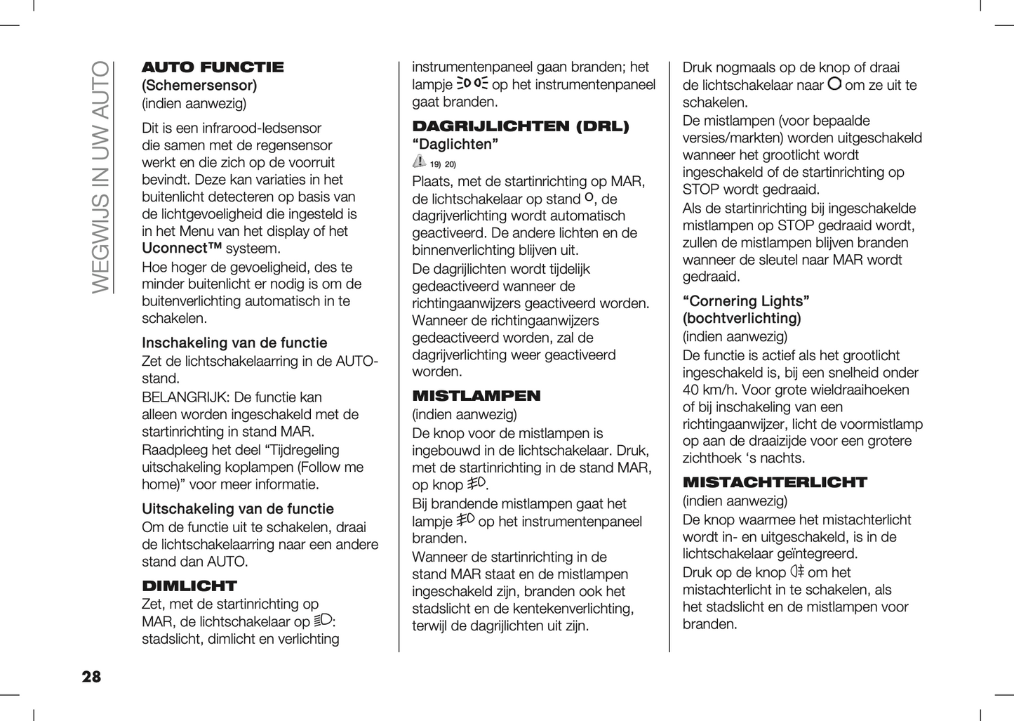 2020-2021 Fiat 500X Gebruikershandleiding | Nederlands