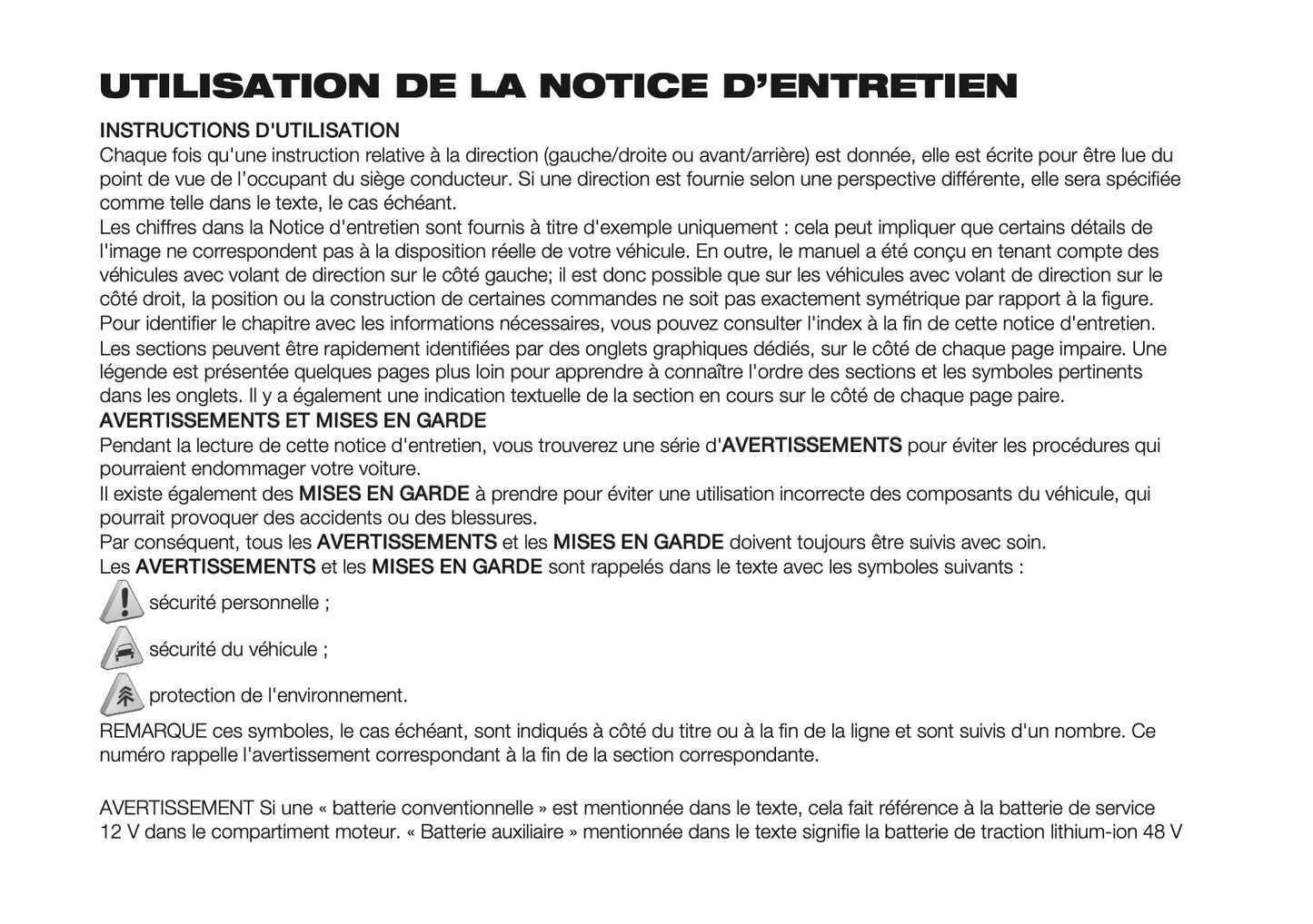 2026 Fiat 600 Owner's Manual | French