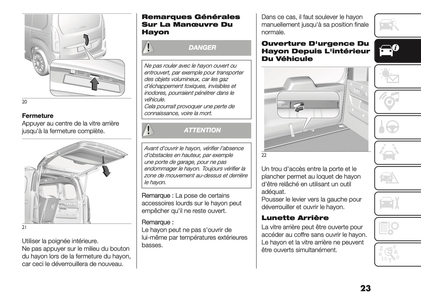 2026 Fiat Doblò Owner's Manual | French