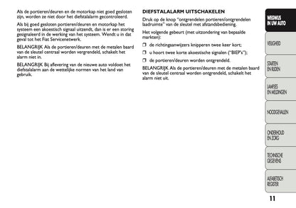 2011-2012 Fiat Ducato 250 Gebruikershandleiding | Nederlands