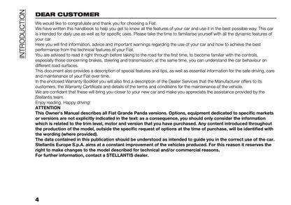 2026 Fiat Grande Panda Owner's Manual | English