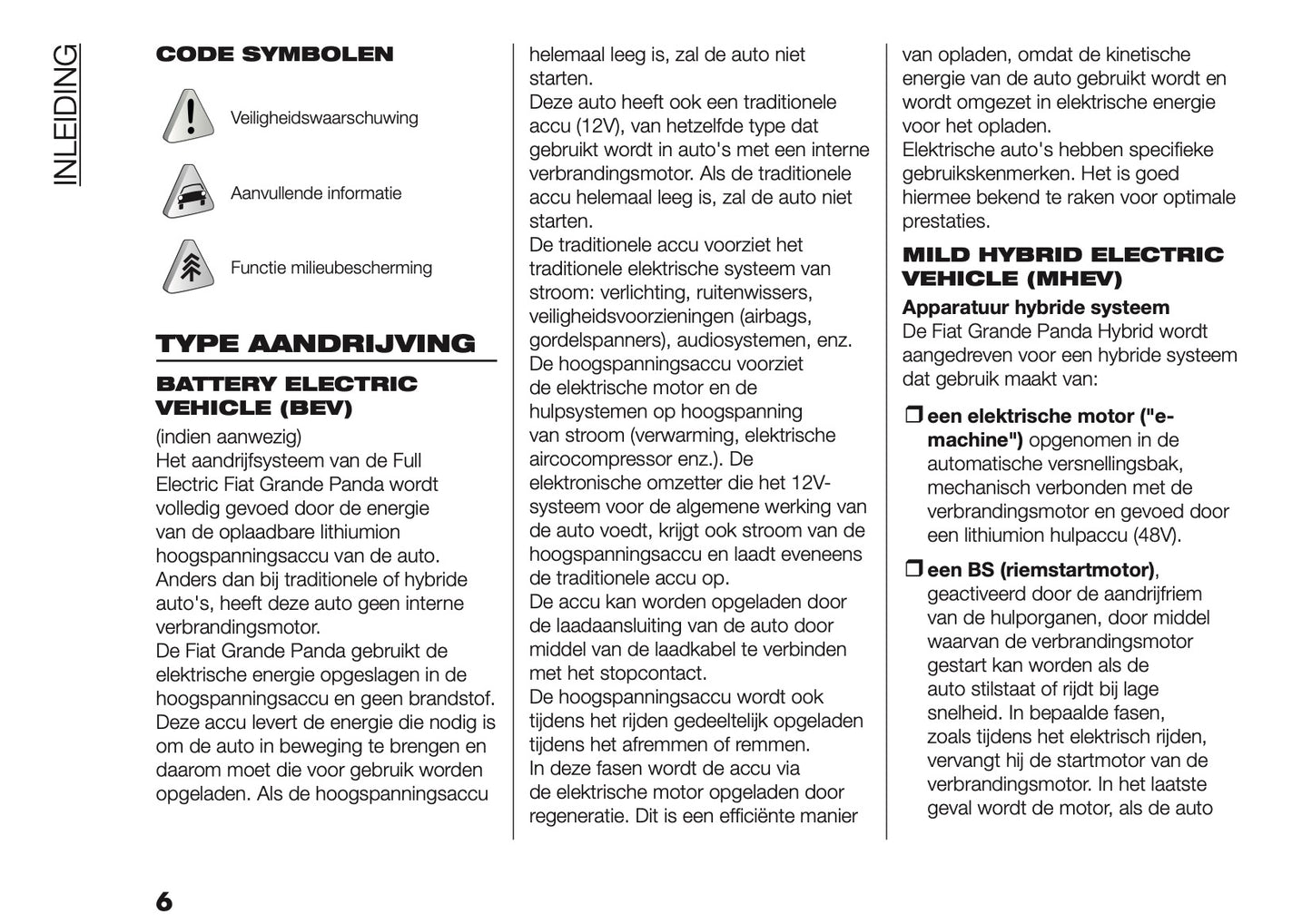 2026 Fiat Grande Panda Gebruikershandleiding | Nederlands