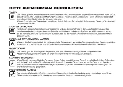 2025-2026 Fiat Panda/Pandina Owner's Manual | German