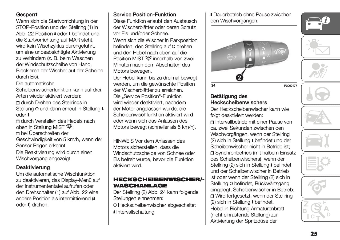 2025-2026 Fiat Panda/Pandina Owner's Manual | German