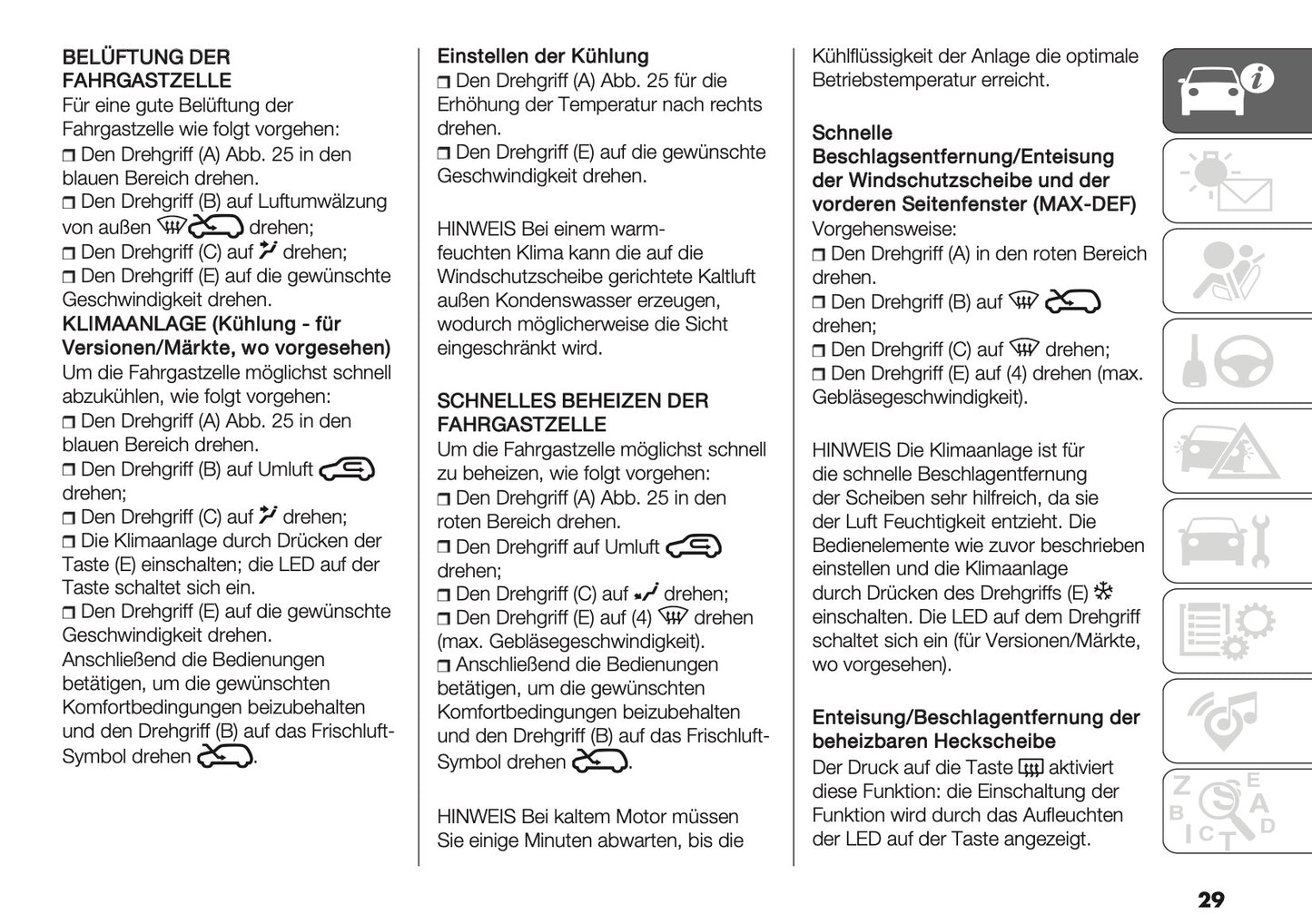 2025-2026 Fiat Panda/Pandina Owner's Manual | German