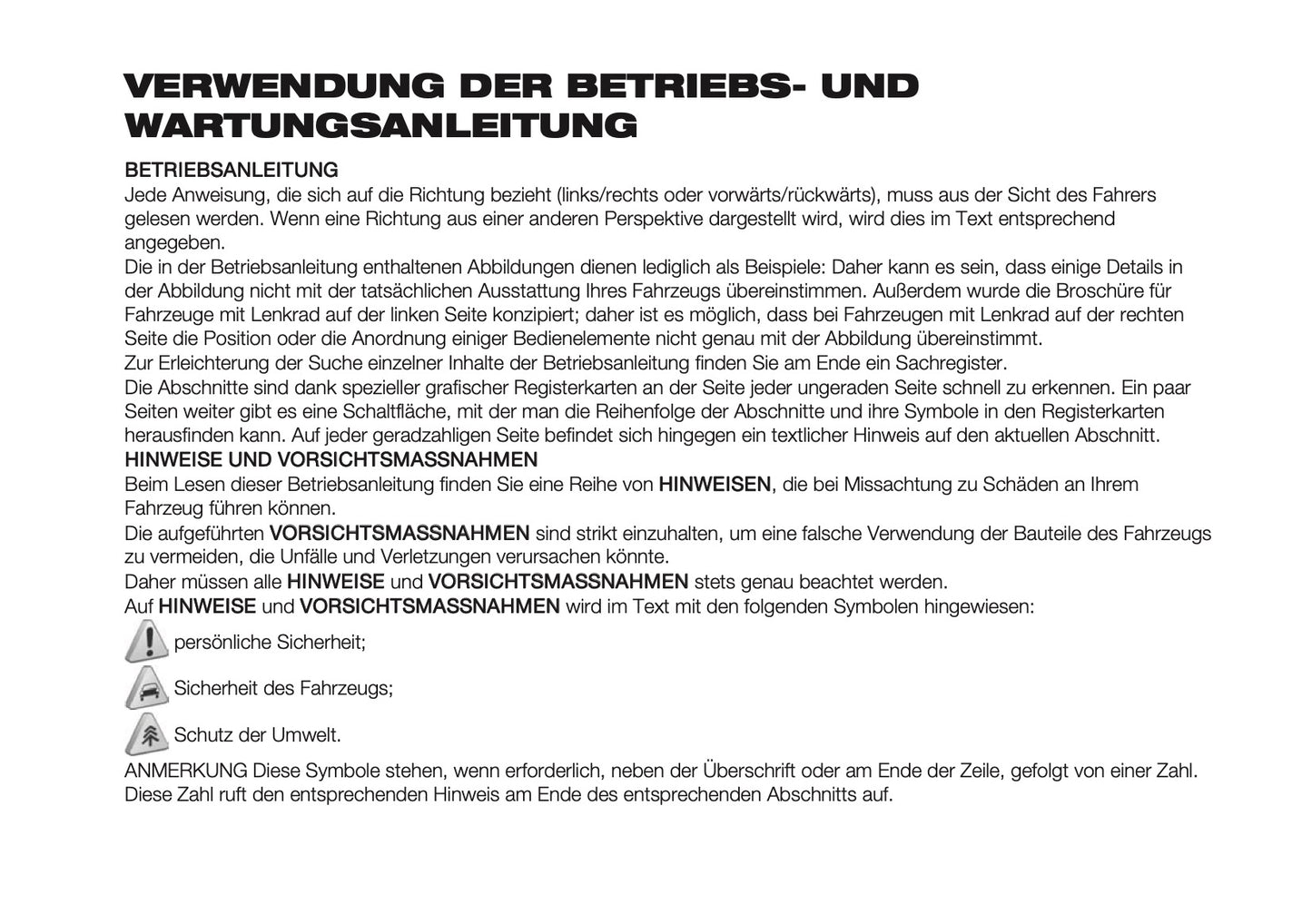 2025-2026 Fiat Panda/Pandina Owner's Manual | German