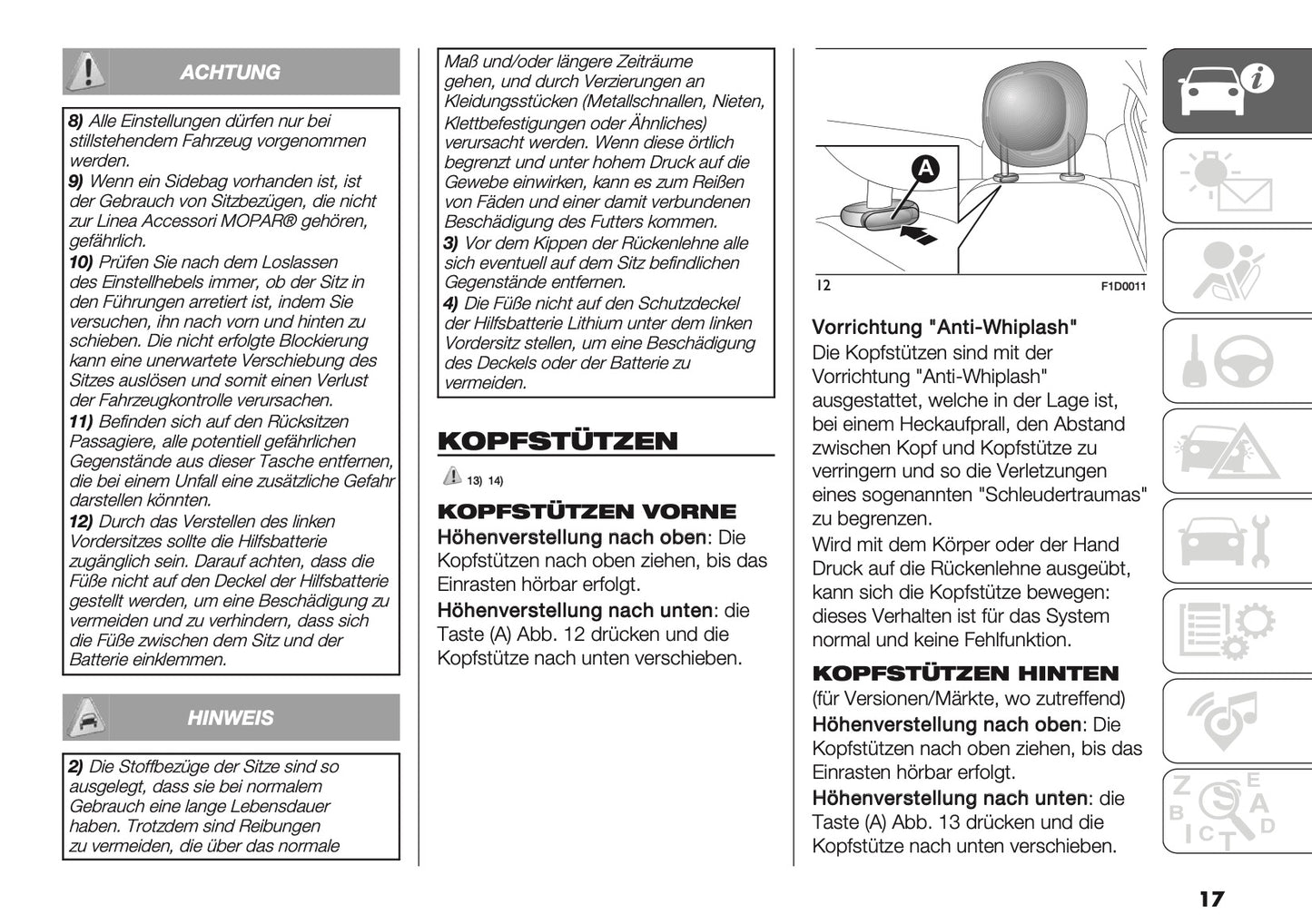 2026 Fiat Panda/Pandina Bedienungsanleitung | Deutsch