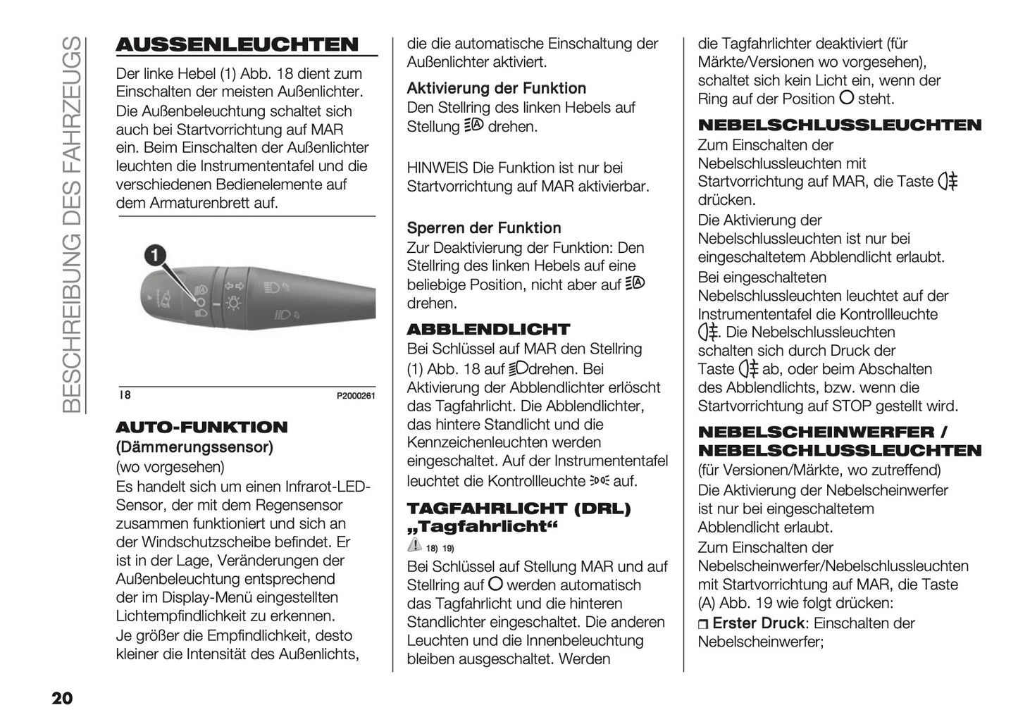 2026 Fiat Panda/Pandina Bedienungsanleitung | Deutsch