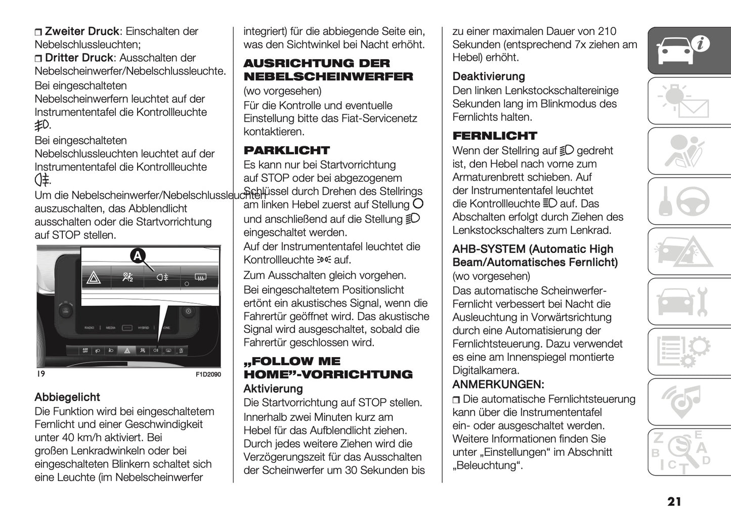 2026 Fiat Panda/Pandina Bedienungsanleitung | Deutsch