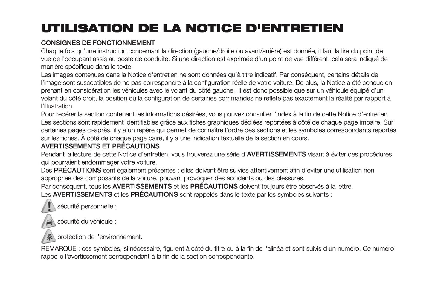 2026 Fiat Panda/Pandina Owner's Manual | French