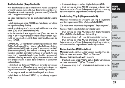 2009-2010 Fiat Panda Owner's Manual | Dutch
