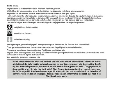 2013 Fiat Panda Gebruikershandleiding | Nederlands