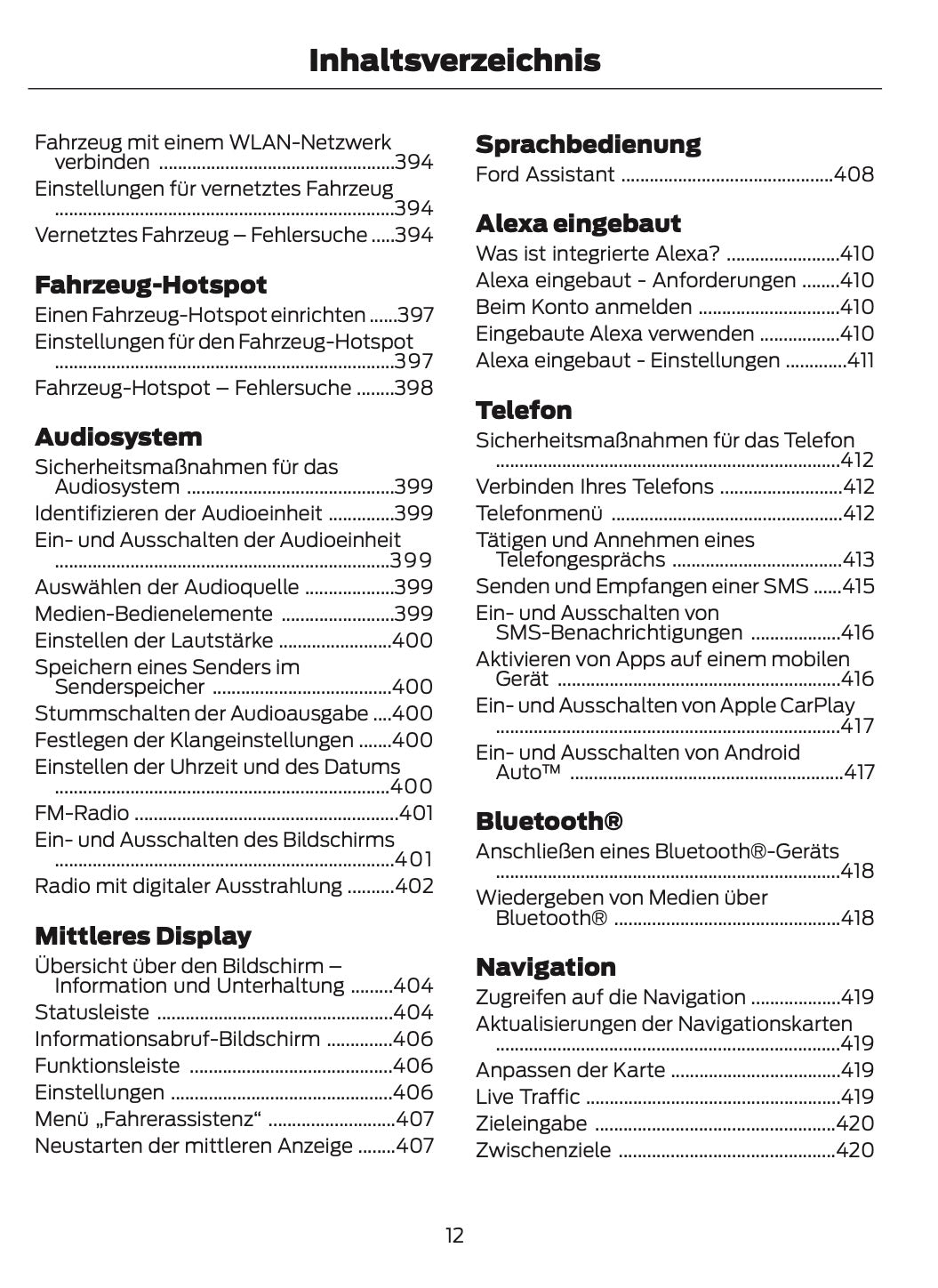 2024-2025 Ford Bronco Owner's Manual | German