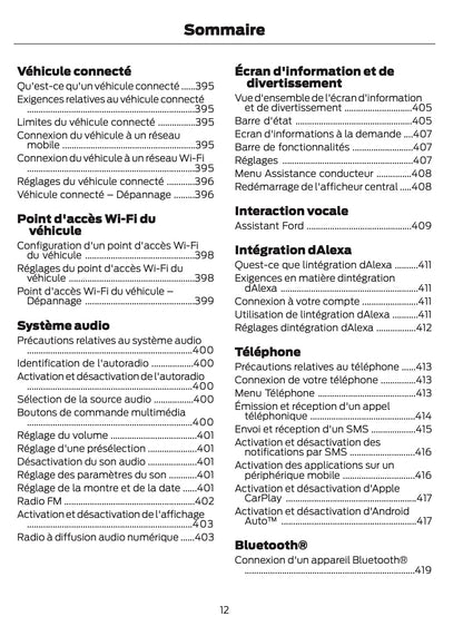 2024-2025 Ford Bronco Gebruikershandleiding | Frans