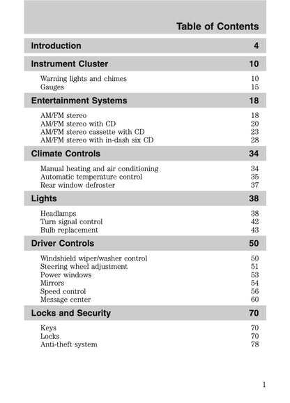 2009 Ford Crown Victoria Owner's Manual | English US