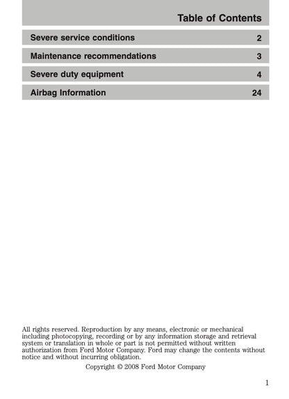 2009-2011 Ford Crown Victoria Police Fleet Supplement Manual | English US