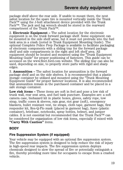 2009-2011 Ford Crown Victoria Police Fleet Supplement Manual | English US