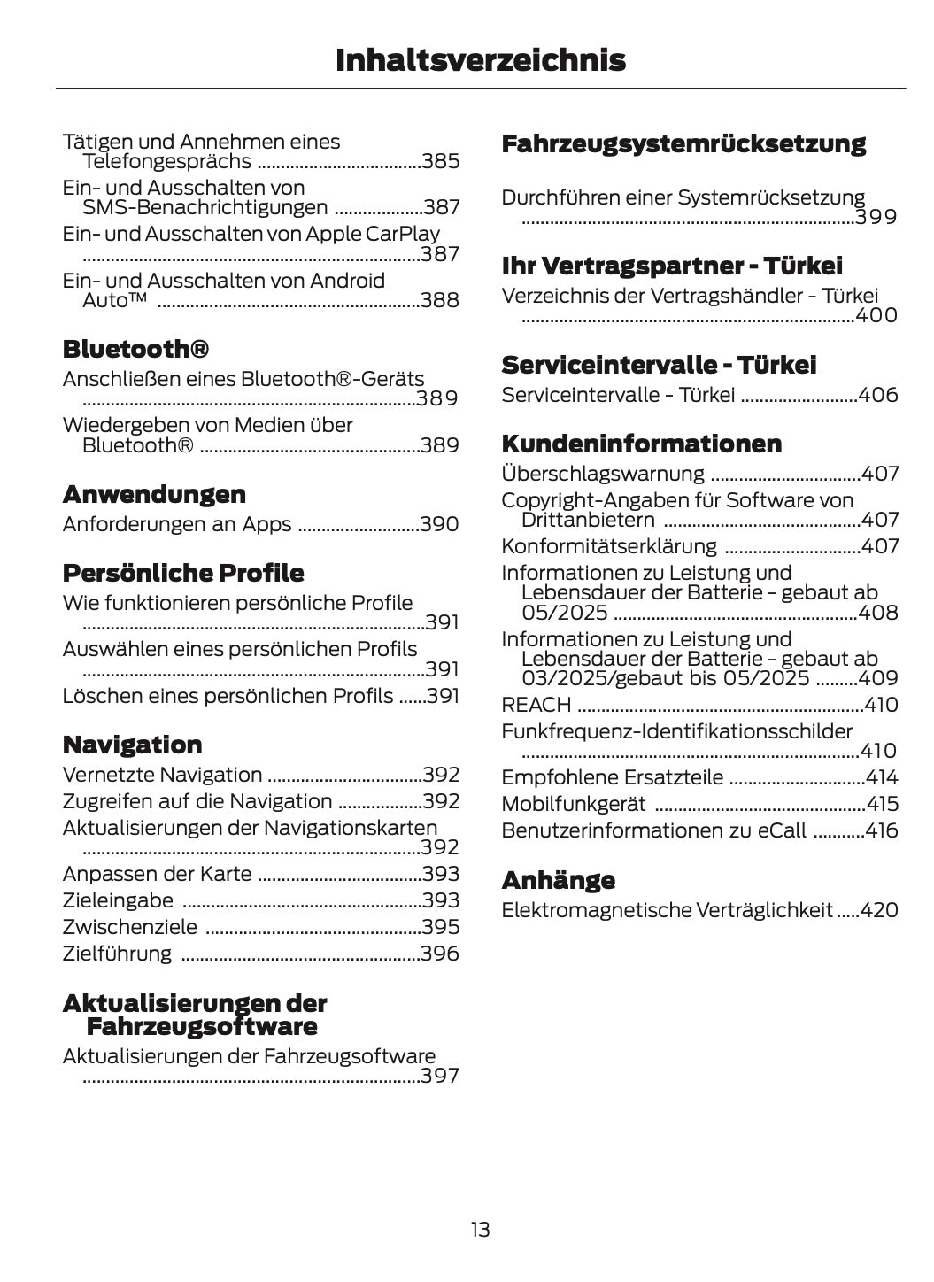 2024-2025 Ford Explorer Owner's Manual | German