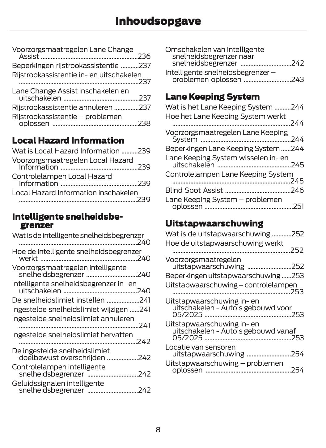 2024-2025 Ford Explorer Owner's Manual | Dutch