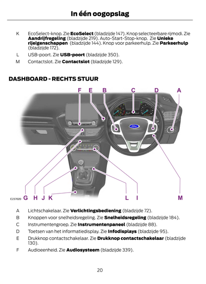 2020 Ford Fiesta Owner's Manual | Dutch