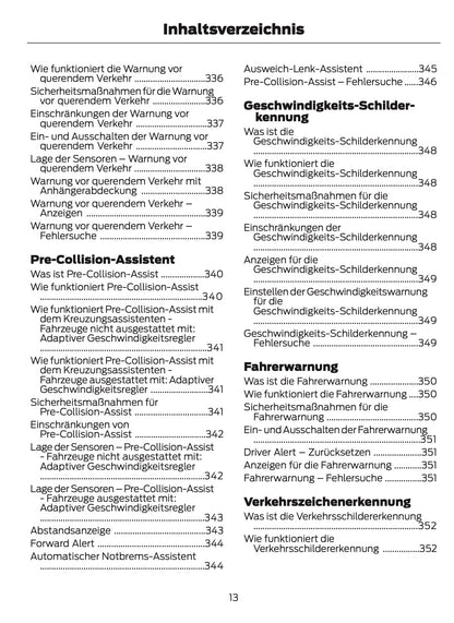 2024-2025 Ford Kuga Bedienungsanleitung | Deutsch