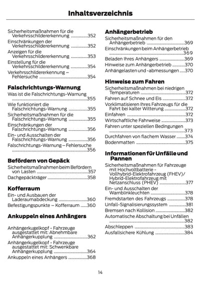 2024-2025 Ford Kuga Bedienungsanleitung | Deutsch