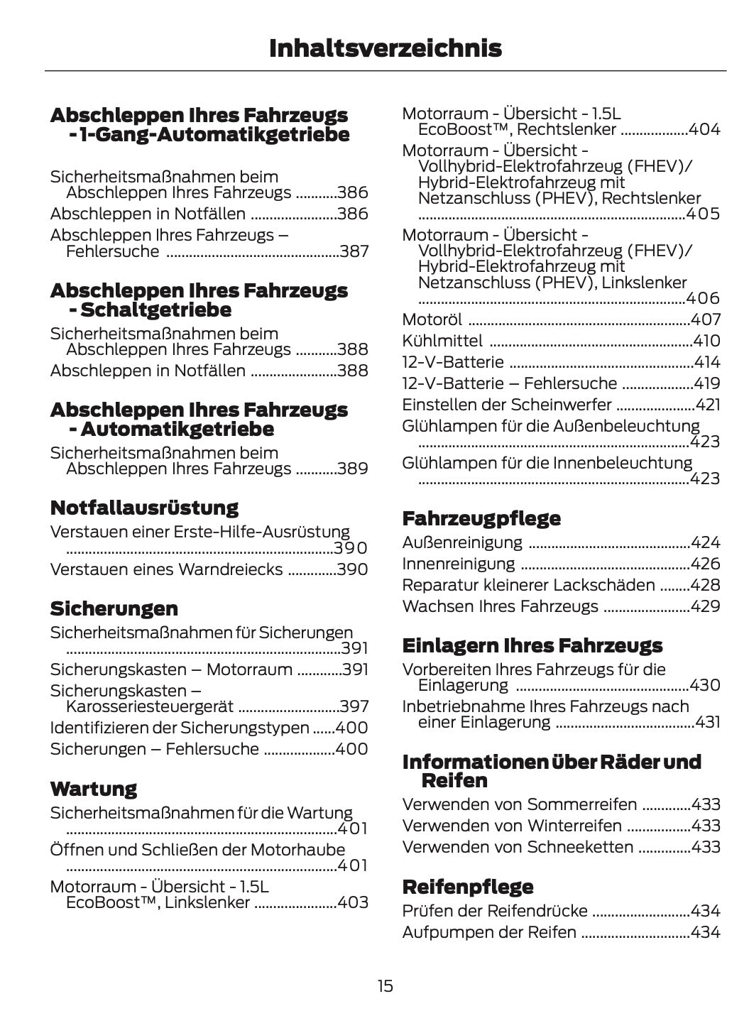 2024-2025 Ford Kuga Bedienungsanleitung | Deutsch