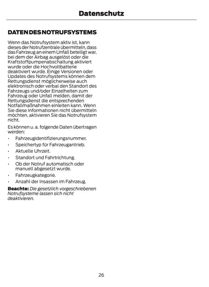 2024-2025 Ford Kuga Bedienungsanleitung | Deutsch