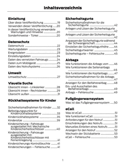 2024-2025 Ford Kuga Bedienungsanleitung | Deutsch