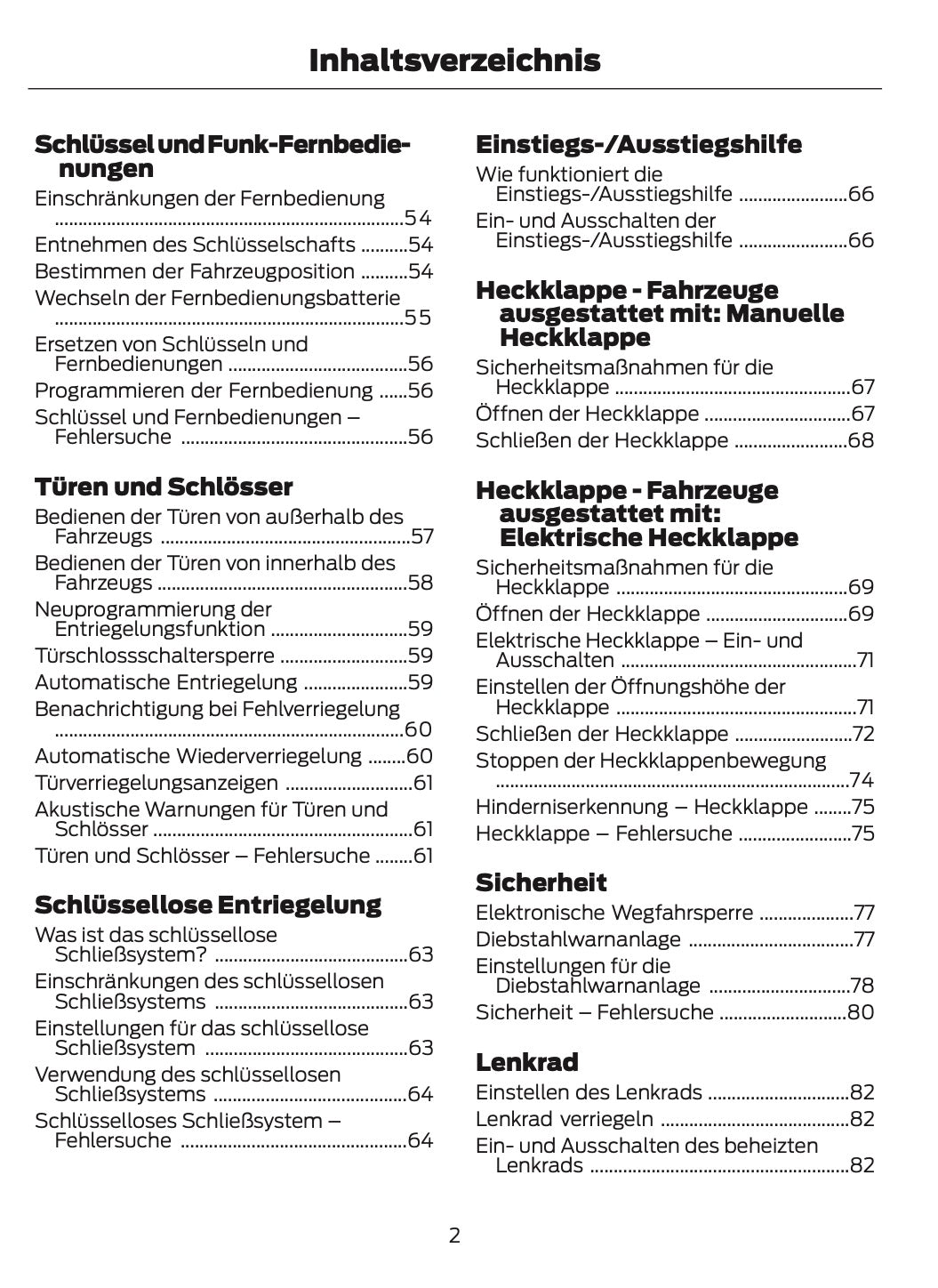 2024-2025 Ford Kuga Bedienungsanleitung | Deutsch