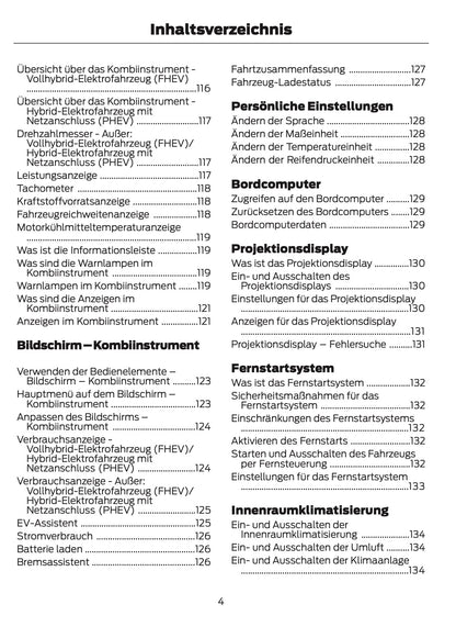 2024-2025 Ford Kuga Bedienungsanleitung | Deutsch