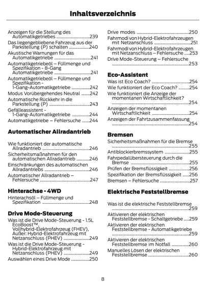 2025-2026 Ford Kuga Bedienungsanleitung | Deutsch