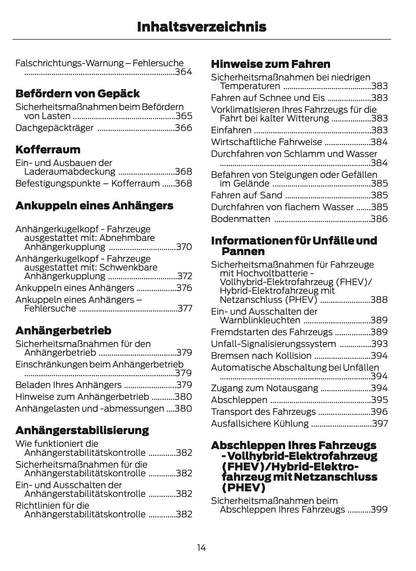2025-2026 Ford Kuga Bedienungsanleitung | Deutsch