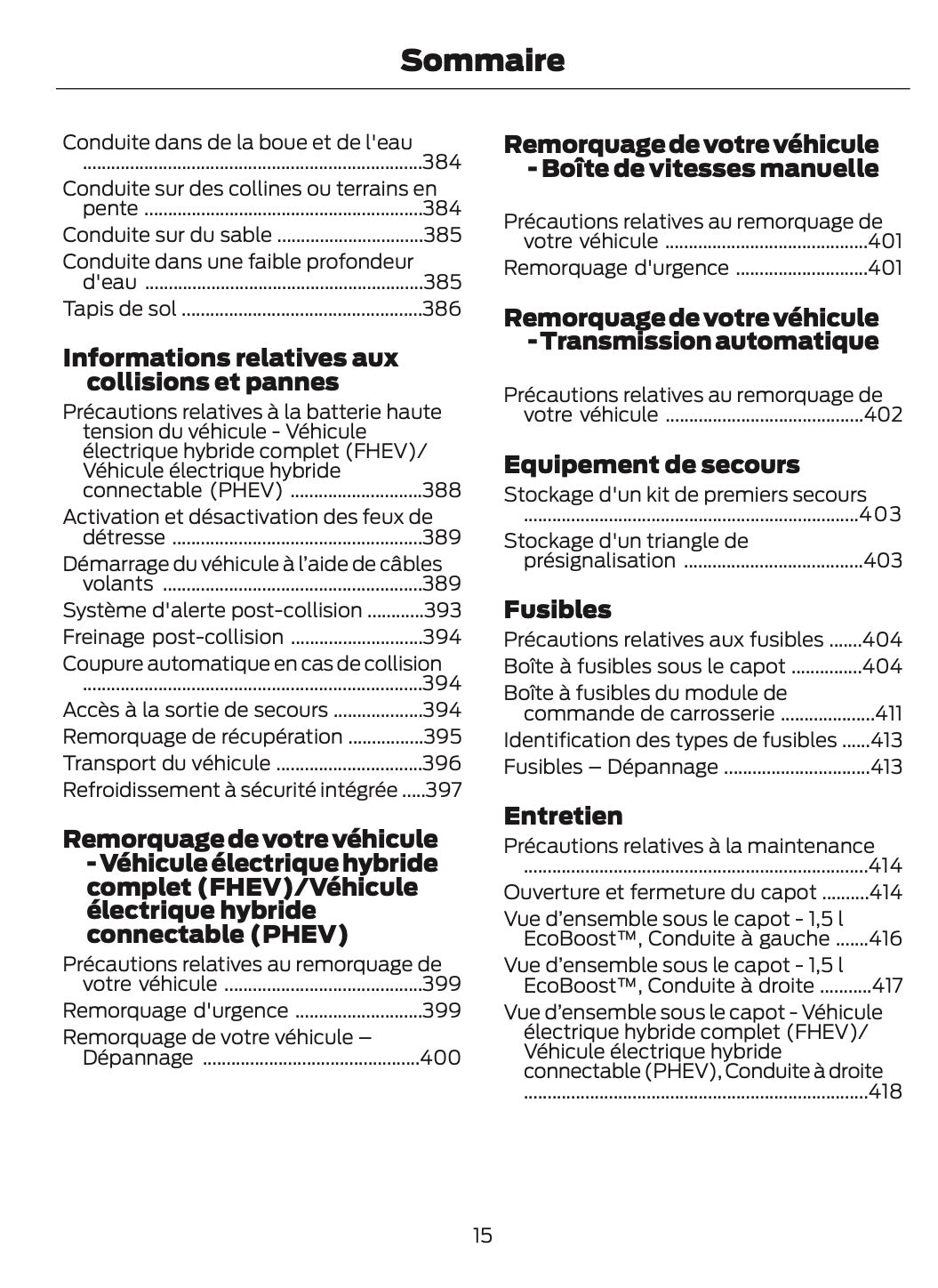 2025-2026 Ford Kuga Owner's Manual | French