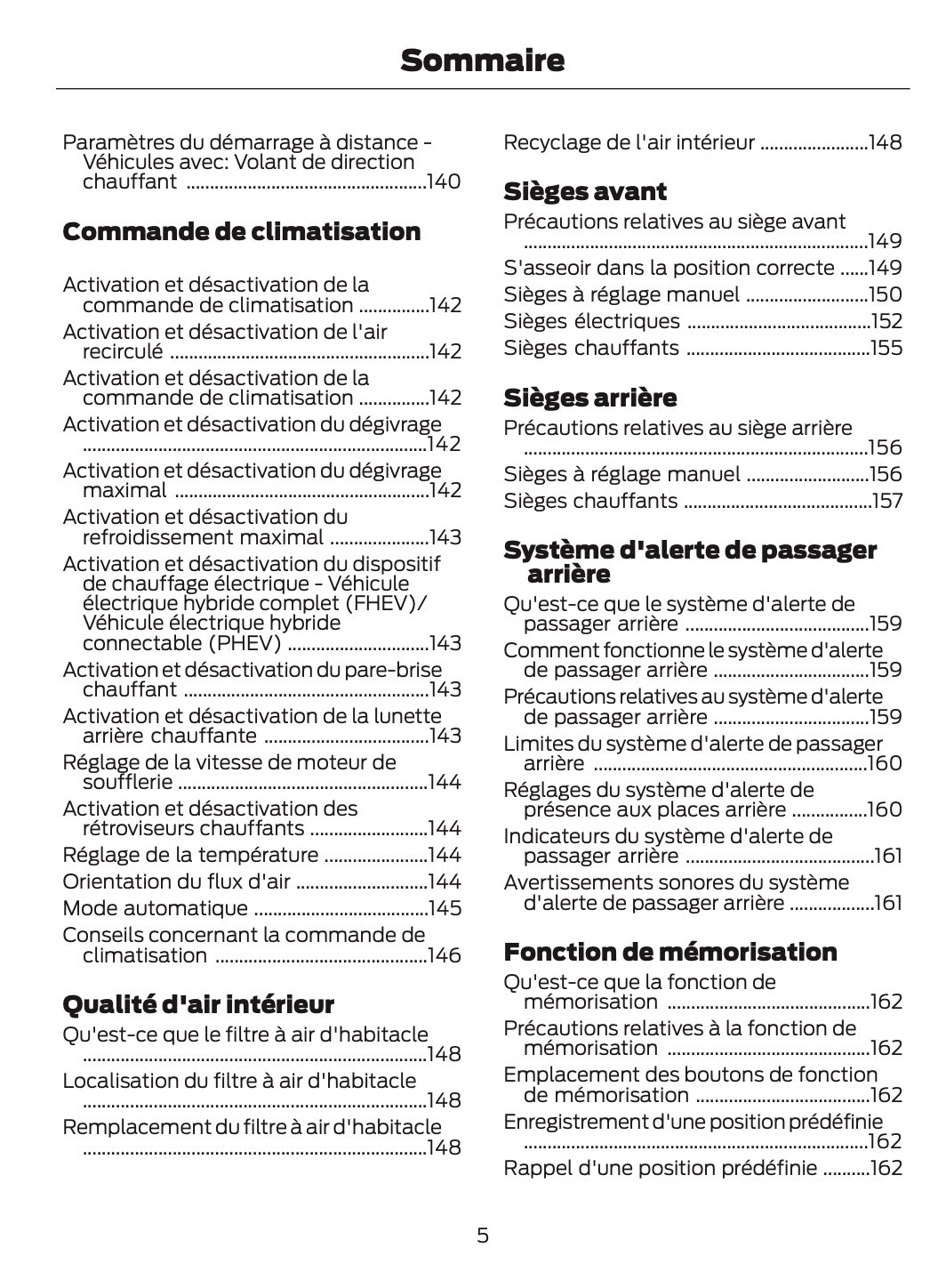 2025-2026 Ford Kuga Owner's Manual | French