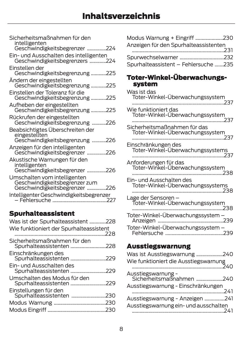 2024-2025 Ford Mustang Owner's Manual | German