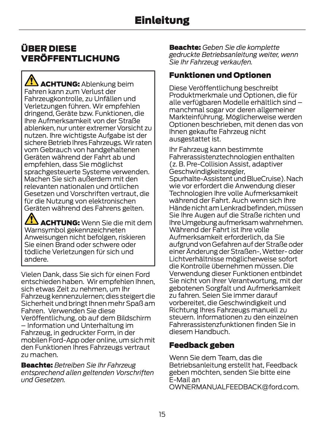 2024-2025 Ford Mustang Owner's Manual | German