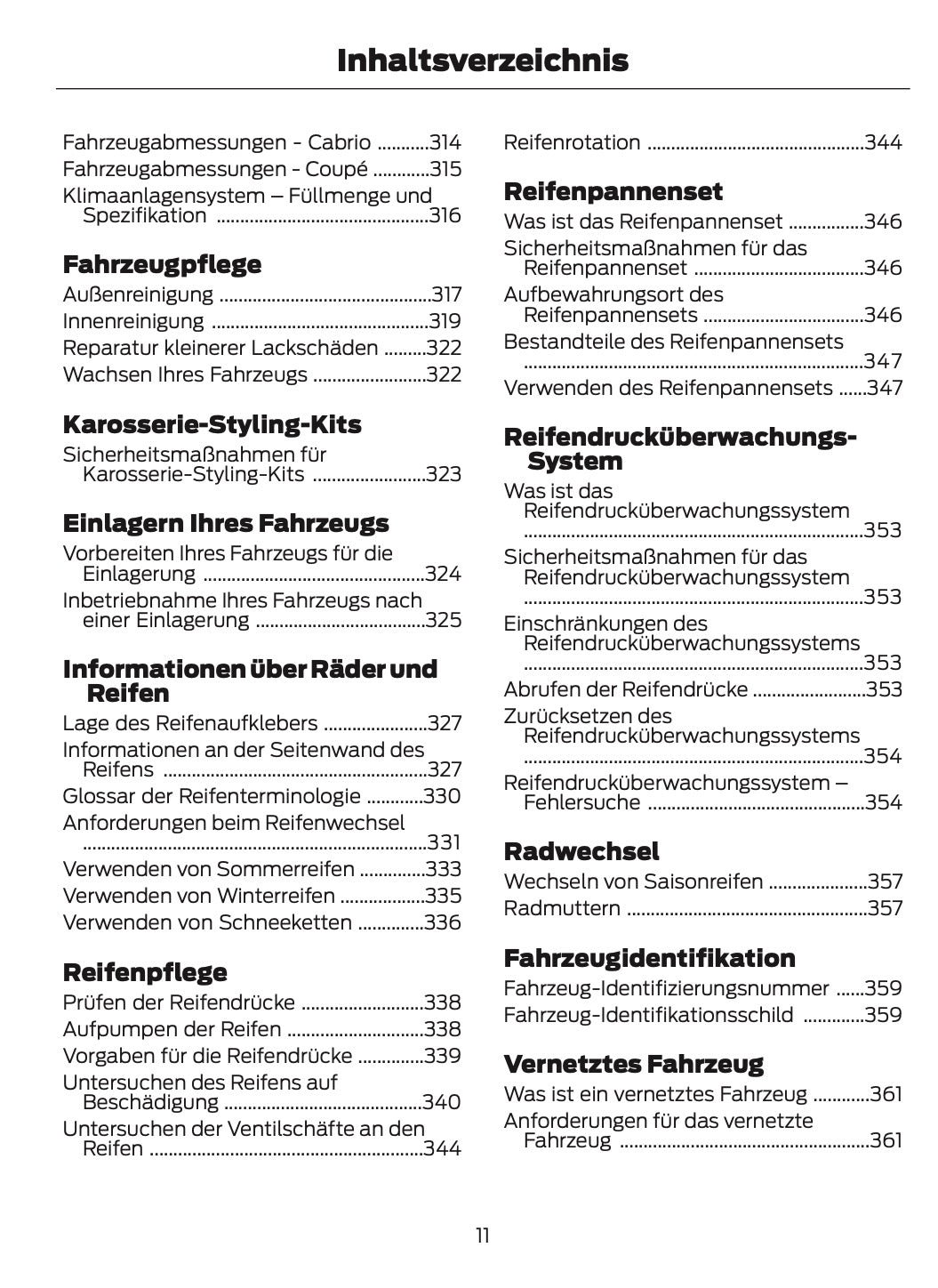 2025-2026 Ford Mustang Owner's Manual | German