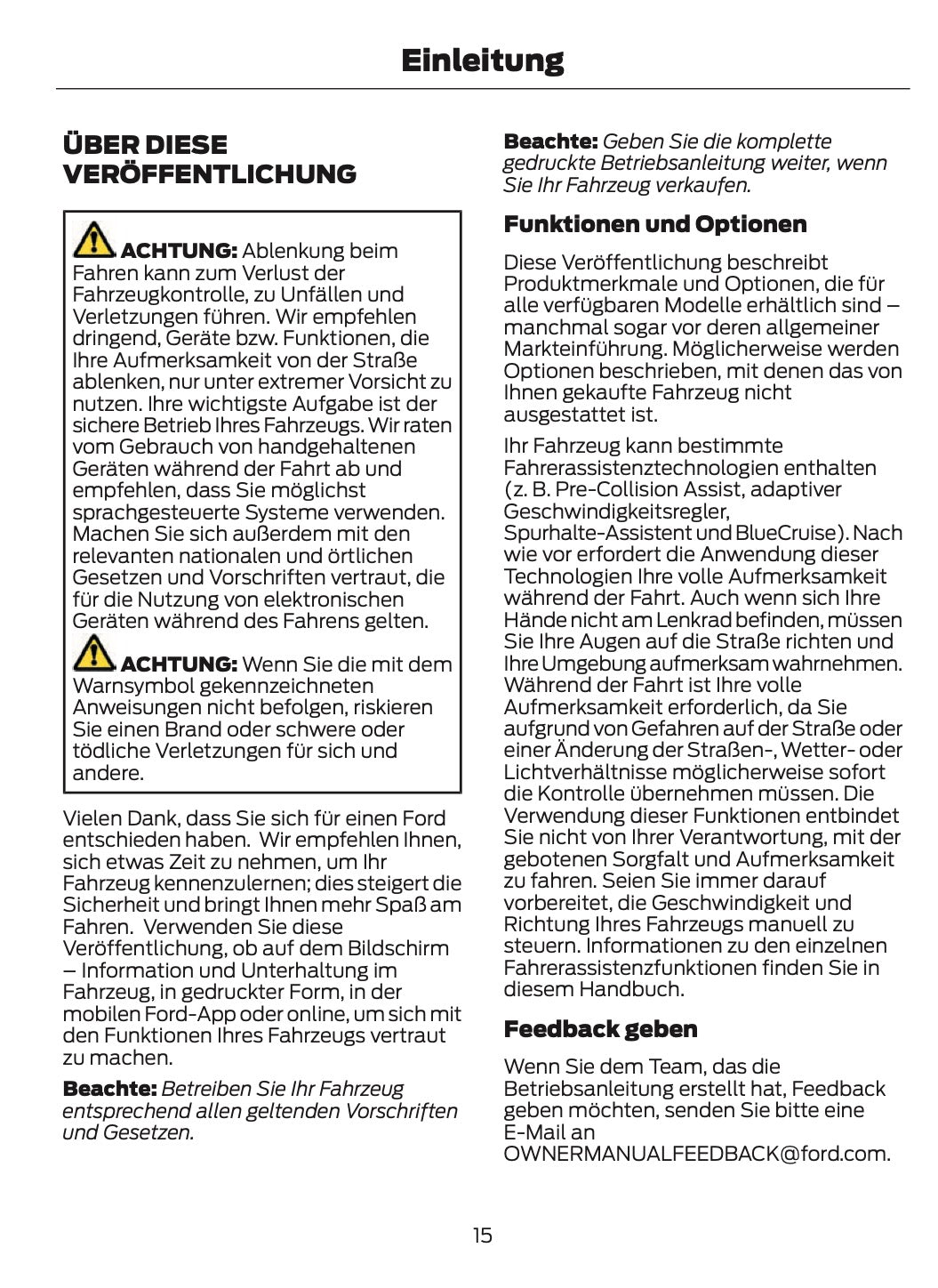 2025-2026 Ford Mustang Owner's Manual | German