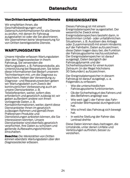 2025-2026 Ford Mustang Owner's Manual | German