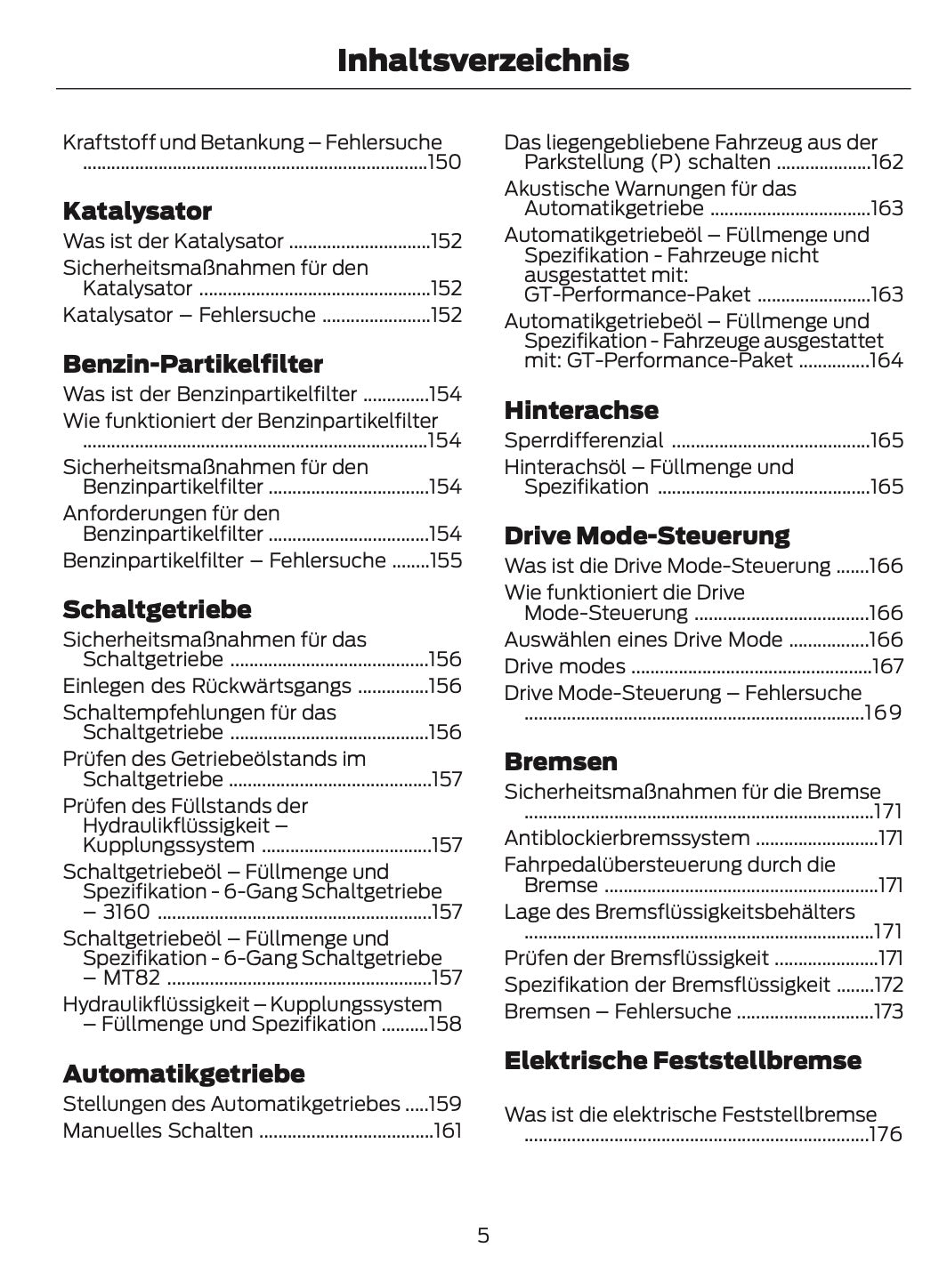 2025-2026 Ford Mustang Owner's Manual | German