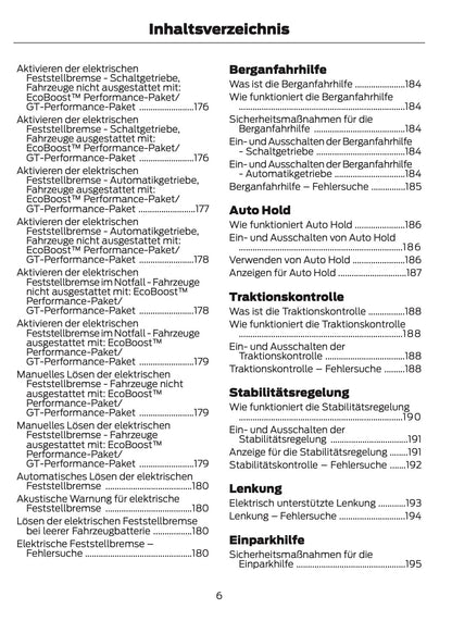 2025-2026 Ford Mustang Owner's Manual | German