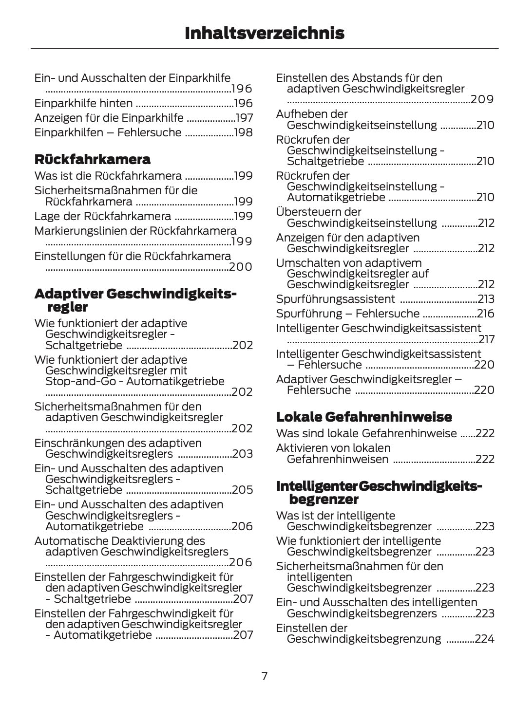 2025-2026 Ford Mustang Owner's Manual | German