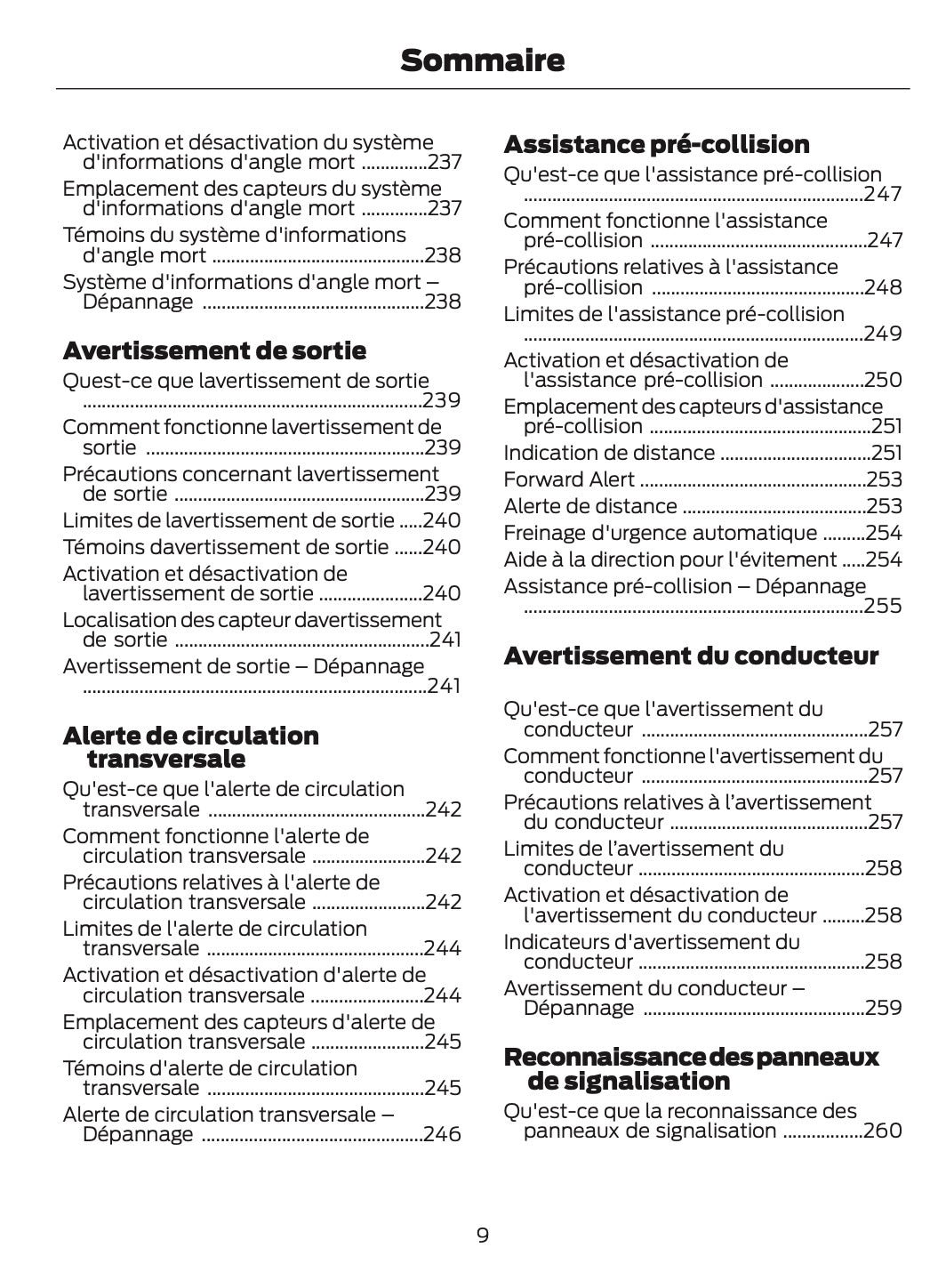 2024-2025 Ford Mustang Owner's Manual | French